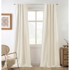 image:imageDriftAway 100 Blackout Linen Curtains for Bedroom 84 Inches Long Drape Farmhouse Thermal Insulated 3 Inch Rod Pocket Back Tab Full Light Blocking 2 Panels for Living Room NurseryLight Linen