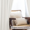 image:imageDriftAway 100 Blackout Linen Curtains for Bedroom 84 Inches Long Drape Farmhouse Thermal Insulated 3 Inch Rod Pocket Back Tab Full Light Blocking 2 Panels for Living Room NurseryCream Linen