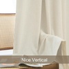 image:imageDriftAway 100 Blackout Linen Curtains for Bedroom 84 Inches Long Drape Farmhouse Thermal Insulated 3 Inch Rod Pocket Back Tab Full Light Blocking 2 Panels for Living Room NurseryLight Linen