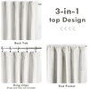 image:imageDriftAway 100 Blackout Linen Curtains for Bedroom 84 Inches Long Drape Farmhouse Thermal Insulated 3 Inch Rod Pocket Back Tab Full Light Blocking 2 Panels for Living Room NurseryCream Linen