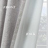 image:imageDriftAway 100 Blackout Linen Curtains for Bedroom 84 Inches Long Drape Farmhouse Thermal Insulated 3 Inch Rod Pocket Back Tab Full Light Blocking 2 Panels for Living Room NurseryGrey