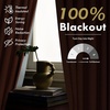 image:imageDriftAway 100 Blackout Linen Curtains for Bedroom 84 Inches Long Drape Farmhouse Thermal Insulated 3 Inch Rod Pocket Back Tab Full Light Blocking 2 Panels for Living Room NurseryBurnt Orange