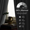 image:imageDriftAway 100 Blackout Linen Curtains for Bedroom 84 Inches Long Drape Farmhouse Thermal Insulated 3 Inch Rod Pocket Back Tab Full Light Blocking 2 Panels for Living Room NurseryGrey