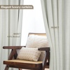 image:imageDriftAway 100 Blackout Linen Curtains for Bedroom 84 Inches Long Drape Farmhouse Thermal Insulated 3 Inch Rod Pocket Back Tab Full Light Blocking 2 Panels for Living Room NurseryIvory