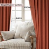 image:imageDriftAway 100 Blackout Linen Curtains for Bedroom 84 Inches Long Drape Farmhouse Thermal Insulated 3 Inch Rod Pocket Back Tab Full Light Blocking 2 Panels for Living Room NurseryBurnt Orange