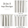 image:imageDriftAway 100 Blackout Linen Curtains for Bedroom 84 Inches Long Drape Farmhouse Thermal Insulated 3 Inch Rod Pocket Back Tab Full Light Blocking 2 Panels for Living Room NurseryCream Linen