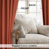 image:imageDriftAway 100 Blackout Linen Curtains for Bedroom 84 Inches Long Drape Farmhouse Thermal Insulated 3 Inch Rod Pocket Back Tab Full Light Blocking 2 Panels for Living Room NurseryBurnt Orange