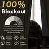 image:imageDriftAway 100 Blackout Linen Curtains for Bedroom 84 Inches Long Drape Farmhouse Thermal Insulated 3 Inch Rod Pocket Back Tab Full Light Blocking 2 Panels for Living Room NurseryYellow