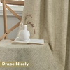 image:imageDriftAway 100 Blackout Linen Curtains for Bedroom 84 Inches Long Drape Farmhouse Thermal Insulated 3 Inch Rod Pocket Back Tab Full Light Blocking 2 Panels for Living Room NurseryLight Khaki Llinen