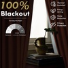 image:imageDriftAway 100 Blackout Linen Curtains for Bedroom 84 Inches Long Drape Farmhouse Thermal Insulated 3 Inch Rod Pocket Back Tab Full Light Blocking 2 Panels for Living Room NurseryBurnt Orange
