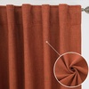 image:imageDriftAway 100 Blackout Linen Curtains for Bedroom 84 Inches Long Drape Farmhouse Thermal Insulated 3 Inch Rod Pocket Back Tab Full Light Blocking 2 Panels for Living Room NurseryBurnt Orange