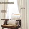 image:imageDriftAway 100 Blackout Linen Curtains for Bedroom 84 Inches Long Drape Farmhouse Thermal Insulated 3 Inch Rod Pocket Back Tab Full Light Blocking 2 Panels for Living Room NurseryLight Linen