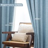 image:imageDriftAway 100 Blackout Linen Curtains for Bedroom 84 Inches Long Drape Farmhouse Thermal Insulated 3 Inch Rod Pocket Back Tab Full Light Blocking 2 Panels for Living Room NurseryDusty Blue