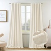 image:imageDriftAway 100 Blackout Linen Curtains for Bedroom 84 Inches Long Drape Farmhouse Thermal Insulated 3 Inch Rod Pocket Back Tab Full Light Blocking 2 Panels for Living Room NurseryLight Linen