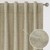 image:imageDriftAway 100 Blackout Linen Curtains for Bedroom 84 Inches Long Drape Farmhouse Thermal Insulated 3 Inch Rod Pocket Back Tab Full Light Blocking 2 Panels for Living Room NurseryLight Khaki Llinen