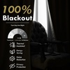 image:imageDriftAway 100 Blackout Linen Curtains for Bedroom 84 Inches Long Drape Farmhouse Thermal Insulated 3 Inch Rod Pocket Back Tab Full Light Blocking 2 Panels for Living Room NurseryLight Khaki Llinen