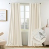 image:imageDriftAway 100 Blackout Linen Curtains for Bedroom 84 Inches Long Drape Farmhouse Thermal Insulated 3 Inch Rod Pocket Back Tab Full Light Blocking 2 Panels for Living Room NurseryLight Linen