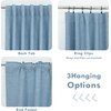 image:imageDriftAway 100 Blackout Linen Curtains for Bedroom 84 Inches Long Drape Farmhouse Thermal Insulated 3 Inch Rod Pocket Back Tab Full Light Blocking 2 Panels for Living Room NurseryDusty Blue