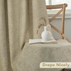 image:imageDriftAway 100 Blackout Linen Curtains for Bedroom 84 Inches Long Drape Farmhouse Thermal Insulated 3 Inch Rod Pocket Back Tab Full Light Blocking 2 Panels for Living Room NurseryLight Khaki Llinen