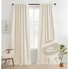 image:imageDriftAway 100 Blackout Linen Curtains for Bedroom 84 Inches Long Drape Farmhouse Thermal Insulated 3 Inch Rod Pocket Back Tab Full Light Blocking 2 Panels for Living Room NurseryLight Linen