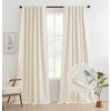 image:imageDriftAway 100 Blackout Linen Curtains for Bedroom 84 Inches Long Drape Farmhouse Thermal Insulated 3 Inch Rod Pocket Back Tab Full Light Blocking 2 Panels for Living Room NurseryLight Linen