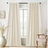 image:imageDriftAway 100 Blackout Linen Curtains for Bedroom 84 Inches Long Drape Farmhouse Thermal Insulated 3 Inch Rod Pocket Back Tab Full Light Blocking 2 Panels for Living Room NurseryLight Linen