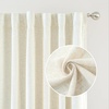 image:imageDriftAway 100 Blackout Linen Curtains for Bedroom 84 Inches Long Drape Farmhouse Thermal Insulated 3 Inch Rod Pocket Back Tab Full Light Blocking 2 Panels for Living Room NurseryLight Linen