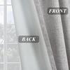 image:imageDriftAway 100 Blackout Linen Curtains for Bedroom 84 Inches Long Drape Farmhouse Thermal Insulated 3 Inch Rod Pocket Back Tab Full Light Blocking 2 Panels for Living Room NurseryGrey