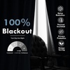 image:imageDriftAway 100 Blackout Linen Curtains for Bedroom 84 Inches Long Drape Farmhouse Thermal Insulated 3 Inch Rod Pocket Back Tab Full Light Blocking 2 Panels for Living Room NurseryDusty Blue