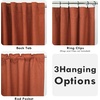 image:imageDriftAway 100 Blackout Linen Curtains for Bedroom 84 Inches Long Drape Farmhouse Thermal Insulated 3 Inch Rod Pocket Back Tab Full Light Blocking 2 Panels for Living Room NurseryBurnt Orange