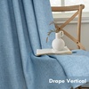 image:imageDriftAway 100 Blackout Linen Curtains for Bedroom 84 Inches Long Drape Farmhouse Thermal Insulated 3 Inch Rod Pocket Back Tab Full Light Blocking 2 Panels for Living Room NurseryDusty Blue