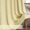 image:imageDriftAway 100 Blackout Linen Curtains for Bedroom 84 Inches Long Drape Farmhouse Thermal Insulated 3 Inch Rod Pocket Back Tab Full Light Blocking 2 Panels for Living Room NurseryYellow