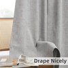 image:imageDriftAway 100 Blackout Linen Curtains for Bedroom 84 Inches Long Drape Farmhouse Thermal Insulated 3 Inch Rod Pocket Back Tab Full Light Blocking 2 Panels for Living Room NurseryGrey