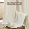 image:imageDriftAway 100 Blackout Linen Curtains for Bedroom 84 Inches Long Drape Farmhouse Thermal Insulated 3 Inch Rod Pocket Back Tab Full Light Blocking 2 Panels for Living Room NurseryLight Linen
