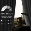 image:imageDriftAway 100 Blackout Linen Curtains for Bedroom 84 Inches Long Drape Farmhouse Thermal Insulated 3 Inch Rod Pocket Back Tab Full Light Blocking 2 Panels for Living Room NurseryGrey