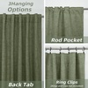 image:imageDriftAway 100 Blackout Linen Curtains for Bedroom 84 Inches Long Drape Farmhouse Thermal Insulated 3 Inch Rod Pocket Back Tab Full Light Blocking 2 Panels for Living Room NurseryOlive Green