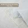 image:imageDriftAway 100 Blackout Linen Curtains for Bedroom 84 Inches Long Drape Farmhouse Thermal Insulated 3 Inch Rod Pocket Back Tab Full Light Blocking 2 Panels for Living Room NurseryIvory