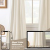 image:imageDriftAway 100 Blackout Linen Curtains for Bedroom 84 Inches Long Drape Farmhouse Thermal Insulated 3 Inch Rod Pocket Back Tab Full Light Blocking 2 Panels for Living Room NurseryLight Linen