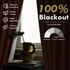 image:imageDriftAway 100 Blackout Linen Curtains for Bedroom 84 Inches Long Drape Farmhouse Thermal Insulated 3 Inch Rod Pocket Back Tab Full Light Blocking 2 Panels for Living Room NurseryBurnt Orange