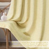 image:imageDriftAway 100 Blackout Linen Curtains for Bedroom 84 Inches Long Drape Farmhouse Thermal Insulated 3 Inch Rod Pocket Back Tab Full Light Blocking 2 Panels for Living Room NurseryYellow