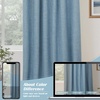 image:imageDriftAway 100 Blackout Linen Curtains for Bedroom 84 Inches Long Drape Farmhouse Thermal Insulated 3 Inch Rod Pocket Back Tab Full Light Blocking 2 Panels for Living Room NurseryDusty Blue