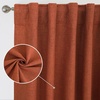 image:imageDriftAway 100 Blackout Linen Curtains for Bedroom 84 Inches Long Drape Farmhouse Thermal Insulated 3 Inch Rod Pocket Back Tab Full Light Blocking 2 Panels for Living Room NurseryBurnt Orange