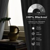 image:imageDriftAway 100 Blackout Linen Curtains for Bedroom 84 Inches Long Drape Farmhouse Thermal Insulated 3 Inch Rod Pocket Back Tab Full Light Blocking 2 Panels for Living Room NurseryGrey