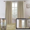 image:imageDriftAway 100 Blackout Linen Curtains for Bedroom 84 Inches Long Drape Farmhouse Thermal Insulated 3 Inch Rod Pocket Back Tab Full Light Blocking 2 Panels for Living Room NurseryLight Khaki Llinen