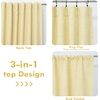 image:imageDriftAway 100 Blackout Linen Curtains for Bedroom 84 Inches Long Drape Farmhouse Thermal Insulated 3 Inch Rod Pocket Back Tab Full Light Blocking 2 Panels for Living Room NurseryYellow