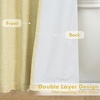 image:imageDriftAway 100 Blackout Linen Curtains for Bedroom 84 Inches Long Drape Farmhouse Thermal Insulated 3 Inch Rod Pocket Back Tab Full Light Blocking 2 Panels for Living Room NurseryYellow