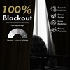image:imageDriftAway 100 Blackout Linen Curtains for Bedroom 84 Inches Long Drape Farmhouse Thermal Insulated 3 Inch Rod Pocket Back Tab Full Light Blocking 2 Panels for Living Room NurseryLight Khaki Llinen