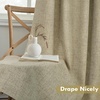 image:imageDriftAway 100 Blackout Linen Curtains for Bedroom 84 Inches Long Drape Farmhouse Thermal Insulated 3 Inch Rod Pocket Back Tab Full Light Blocking 2 Panels for Living Room NurseryLight Khaki Llinen