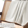 image:imageDriftAway 100 Blackout Linen Curtains for Bedroom 84 Inches Long Drape Farmhouse Thermal Insulated 3 Inch Rod Pocket Back Tab Full Light Blocking 2 Panels for Living Room NurseryCream Linen