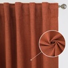 image:imageDriftAway 100 Blackout Linen Curtains for Bedroom 84 Inches Long Drape Farmhouse Thermal Insulated 3 Inch Rod Pocket Back Tab Full Light Blocking 2 Panels for Living Room NurseryBurnt Orange